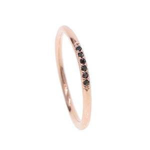 Black Bling Cubic Zirconia Jewelry Ring