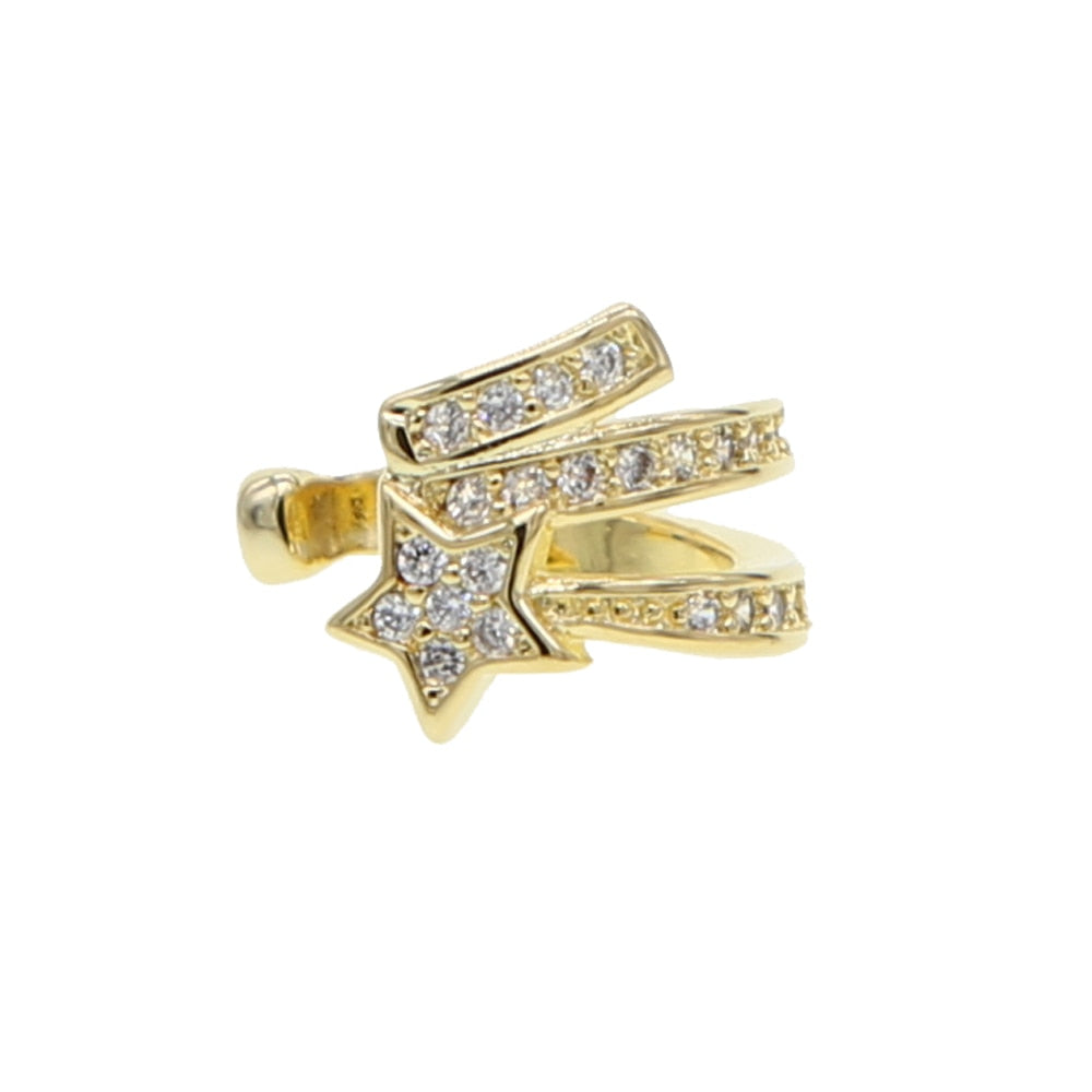 Micro Pave Star Cuff Earring